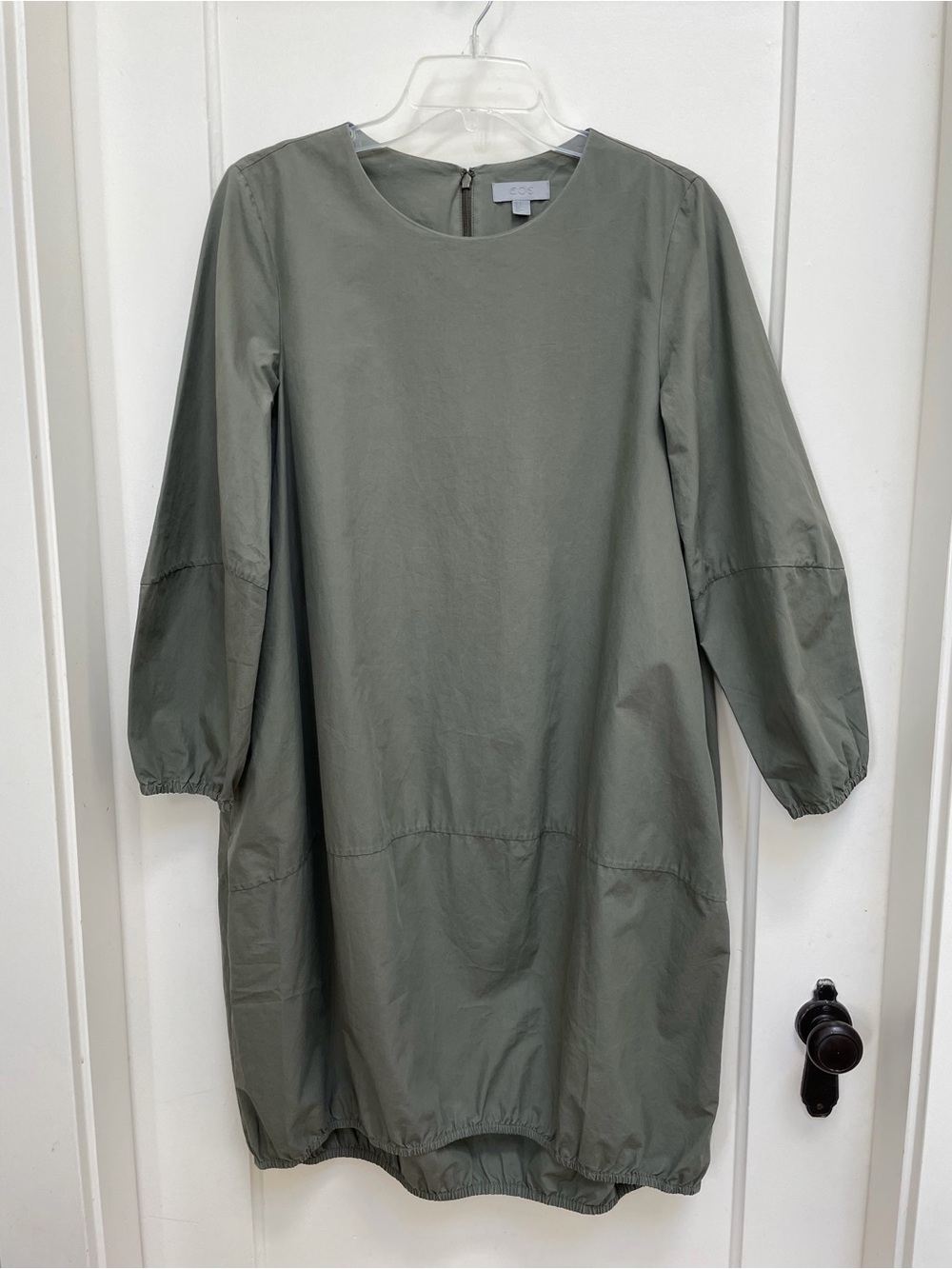 COS Olive Green Long Sleeve Shift Dress